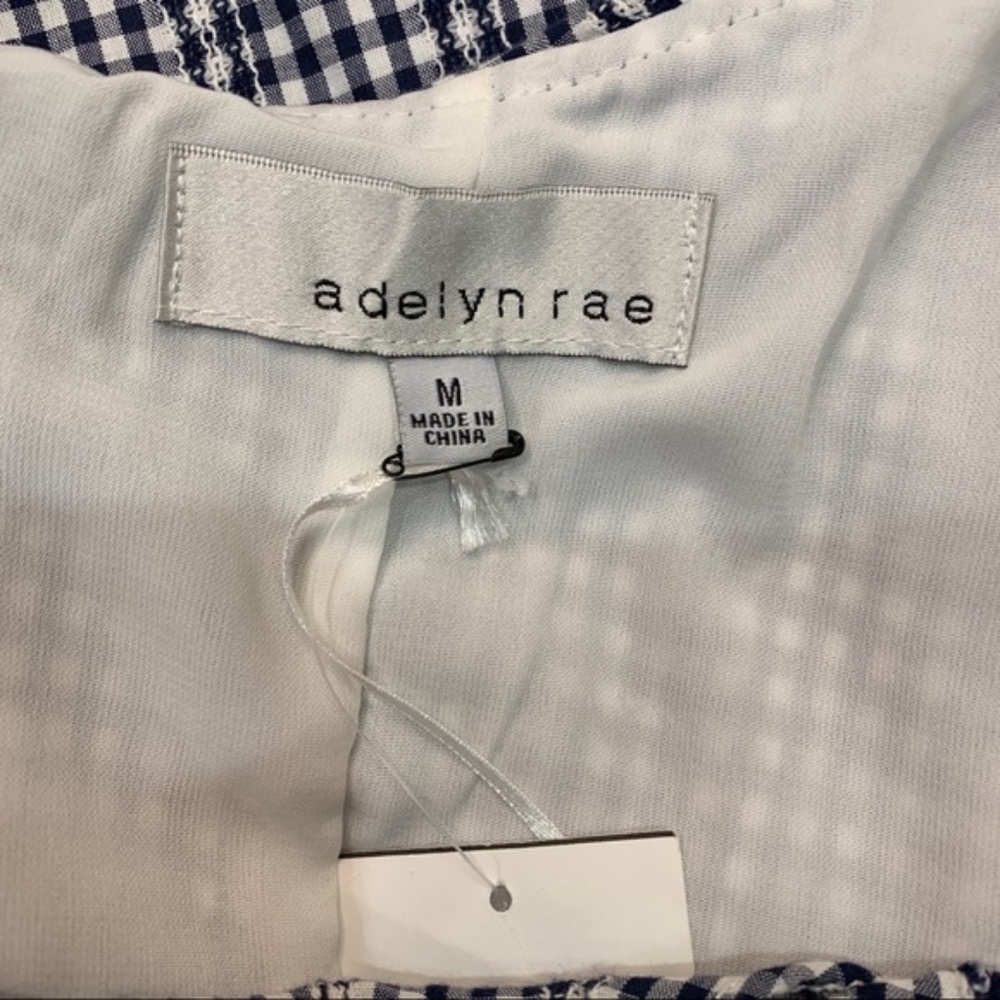 Adelyn Rae Gingham One-Shoulder Ruffle Dress - Picture 7 of 7